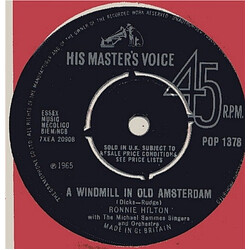 Ronnie Hilton A Windmill In Old Amsterdam / Dear Heart USED VINYL 7INCH 45 RPM