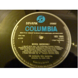 Cleveland Pops Orchestra / Louis Lane Musica Americana! Vinyl LP USED