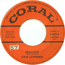 Steve Lawrence (2) Fraulein USED VINYL 7INCH 45 RPM SINGLE MONO