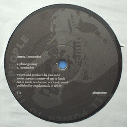 Lowtec I Remember USED VINYL 12INCH