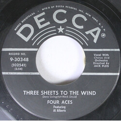 The Four Aces Yes Sir, That's My Baby / Three Sheets To The Wind USED VINYL 7INCH 45 RPM