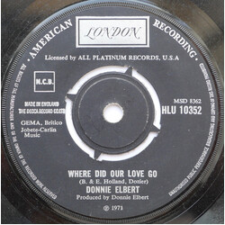 Donnie Elbert Where Did Our Love Go / That's If You Love Me VINYL 7" USED