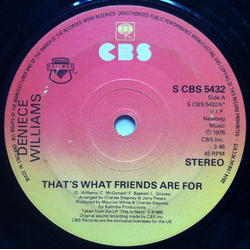 Deniece Williams That's What Friends Are For Vinyl 7" USED