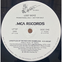 Lost Boyz Lifestyles Of The Rich And Shameless USED VINYL 12INCH 33 S RPM PROMO