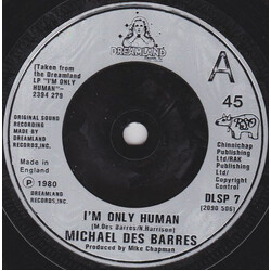 Michael Des Barres I'm Only Human Vinyl 7" USED