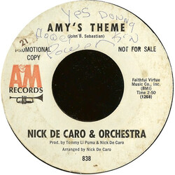 Nick DeCaro And His Orchestra Amy's Theme USED VINYL 7INCH 45 RPM PROMO
