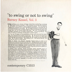 Barney Kessel Vol. 3, To Swing Or Not To Swing Vinyl LP USED