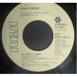 Nina Simone My Sweet Lord / Today Is A Killer USED VINYL 7INCH 45 RPM SINGLE PROMO