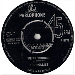 The Hollies We're Through Vinyl 7" USED