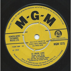Tony Blackburn So Much Love USED VINYL 7INCH 45 RPM SINGLE