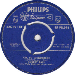 Robert Earl Oh, So Wunderbar USED VINYL 7INCH 45 RPM