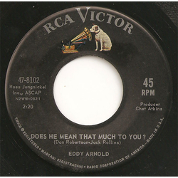 Eddy Arnold Does He Mean That Much To You? Vinyl 7" USED