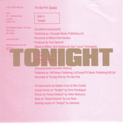 The Big Pink Tonight USED VINYL 7INCH 45 RPM SINGLE