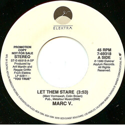 Marc V. Let Them Stare USED VINYL 7INCH 45 RPM SINGLE PROMO STEREO