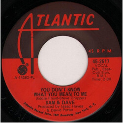 Sam & Dave You Don't Know What You Mean To Me / This Is Your World USED VINYL 7INCH 45 RPM SINGLE