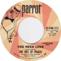 The Ides Of March You Need Love / Sha-La-La-La-Lee USED VINYL 7INCH 45 RPM SINGLE PROMO STYRENE