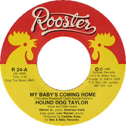 Hound Dog Taylor My Baby's Coming Home USED VINYL 7INCH 45 RPM SINGLE REISSUE