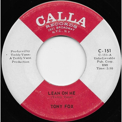 Tony Fox Lean On Me / Grass Roots Vinyl 7" USED