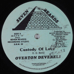 Overton Deverell Custody Of Love / Healing From Above USED VINYL 12INCH 45 RPM