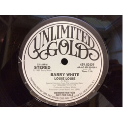 Barry White Louie Louie USED VINYL 12INCH PROMO 33 S RPM