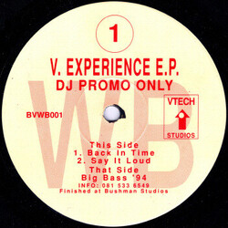 Big Vern V. Experience E.P. USED VINYL 12INCH EP PROMO 33 S RPM