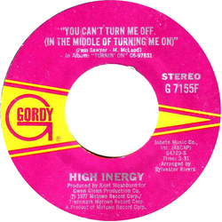 High Inergy You Can't Turn Me Off (In The Middle Of Turning Me On) Vinyl 7" USED