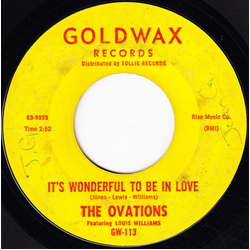 The Ovations It's Wonderful To Be In Love / Dance Party Vinyl 7" USED
