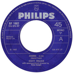 Scott Walker Joanna USED VINYL 7INCH 45 RPM SINGLE MONO