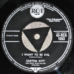 Eartha Kitt I Want To Be Evil USED VINYL 7INCH 45 RPM SINGLE
