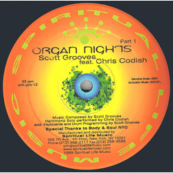 Scott Grooves / Chris Codish Organ Nights (Part 1) VINYL 12" USED