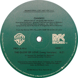 Change The Glow Of Love USED VINYL 12INCH 33 S RPM PROMO