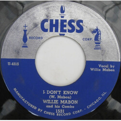 Willie Mabon And His Combo I Don't Know / Worry Blues USED VINYL 7INCH 45 RPM