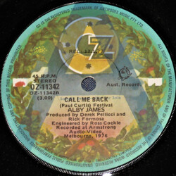 Alby James Call Me Back USED VINYL 7INCH 45 RPM PROMO