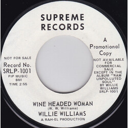 Willie Williams Wine Headed Woman / Detroit Blues USED VINYL 7INCH 45 RPM PROMO