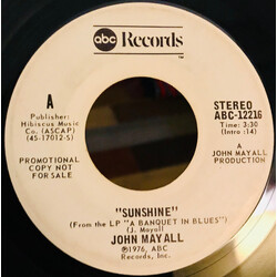 John Mayall Sunshine USED VINYL 7INCH 45 RPM SINGLE PROMO STEREO MONO