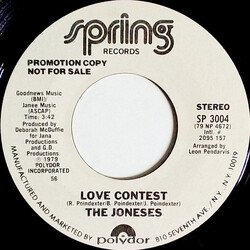 The Joneses Love Contest USED VINYL 7INCH 45 RPM PROMO STYRENE