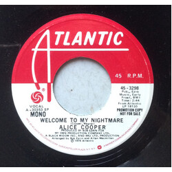 Alice Cooper Welcome To My Nightmare USED VINYL 45 RPM 7INCH PROMO STEREO MONO