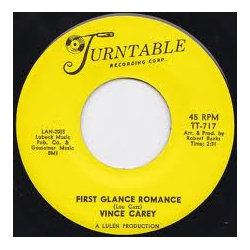 Vince Carey First Glance Romance Vinyl 7" USED