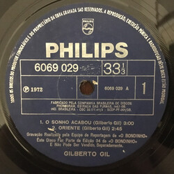 Gilberto Gil O Sonho Acabou USED VINYL 7INCH 33 S RPM EP