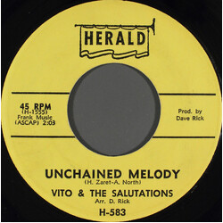 Vito & The Salutations Unchained Melody / Hey, Hey, Baby USED VINYL 7INCH SINGLE 45 RPM