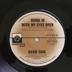 David Soul Going In With My Eyes Open / Topanga USED VINYL 7INCH 45 RPM SINGLE