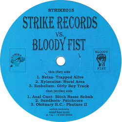 Various Strike Records Vs. Bloody Fist USED VINYL 12INCH 45 RPM