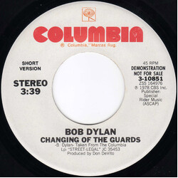 Bob Dylan Changing Of The Guards USED VINYL 7INCH 45 RPM PROMO