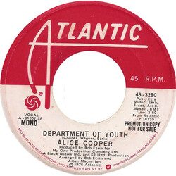 Alice Cooper Department Of Youth USED VINYL 7INCH 45 RPM PROMO
