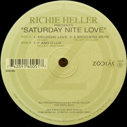 Richie Heller Saturday Nite Love USED VINYL 12INCH 45 RPM 33 S RPM