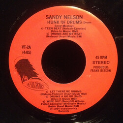 Sandy Nelson Hunk Of Drums (Drum Song Medley) USED VINYL 7INCH 45 RPM SINGLE