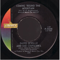 David Seville / The Chipmunks Coming 'Round The Mountain / Sing A Goofy Song USED VINYL 7INCH 45 RPM SINGLE REISSUE