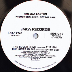 Sheena Easton The Lover In Me USED VINYL 12INCH 33 S RPM PROMO