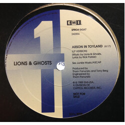 Lions & Ghosts Arson In Toyland USED VINYL 12INCH PROMO 33 S RPM