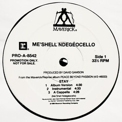 Me'Shell NdegéOcello Stay USED VINYL 12INCH 33 S RPM PROMO
